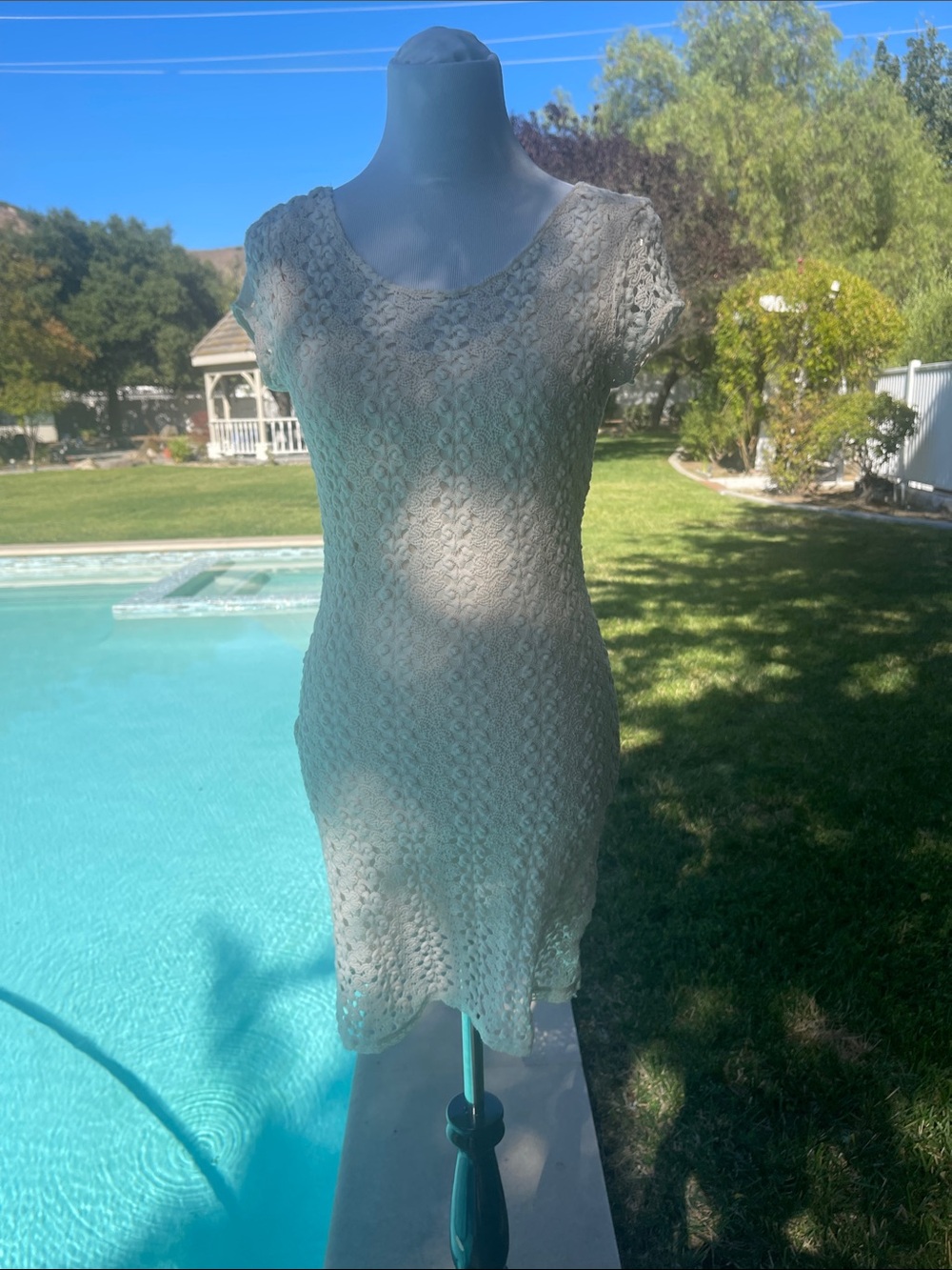 Free People Ivory Y2K Coquette Crochet Mini Dress | Boho Festival | Small NWT